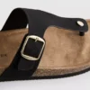 Mule-sandaler med T-bar og spænde