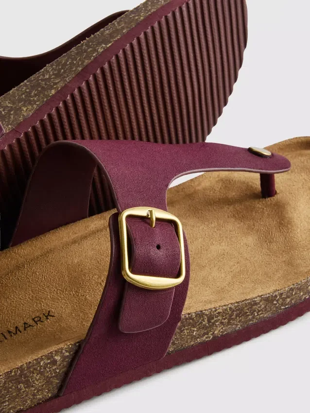 Mule-sandaler med T-bar og spænde