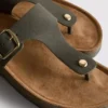 Mule-sandaler med T-bar og spænde