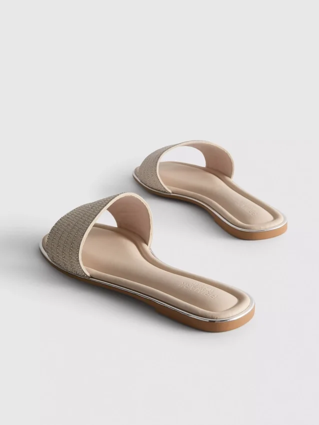 Mulesandaler med rhinsten