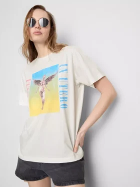 Nirvana bomulds-T-shirt med regnbue-motiv