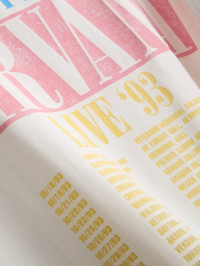 Nirvana bomulds-T-shirt med regnbue-motiv