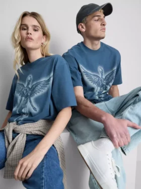 Nirvana-skjorte med engel-motiv