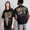 Nirvana-skjorte med engel-motiv