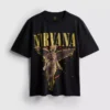 Nirvana-skjorte med engel-motiv