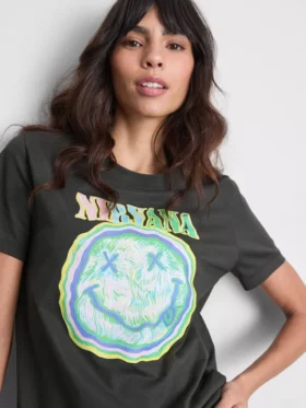 Nirvana-T-shirt i vasket bomuld