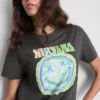 Nirvana-T-shirt i vasket bomuld