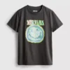 Nirvana-T-shirt i vasket bomuld