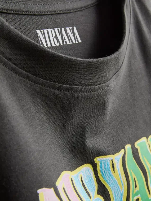 Nirvana-T-shirt i vasket bomuld