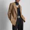 Oversized blazer med enkeltradet knaplukning