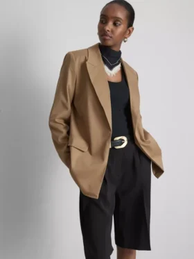 Oversized blazer med enkeltradet knaplukning