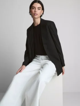 Oversized blazer med enkeltradet knaplukning