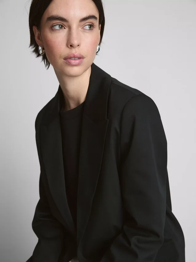 Oversized blazer med enkeltradet knaplukning