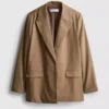 Oversized blazer med enkeltradet knaplukning