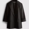 Oversized blazer med enkeltradet knaplukning