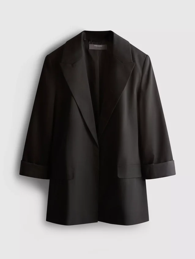 Oversized blazer med enkeltradet knaplukning