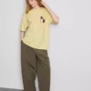 Oversized grafisk boyfriend-T-shirt i bomuld