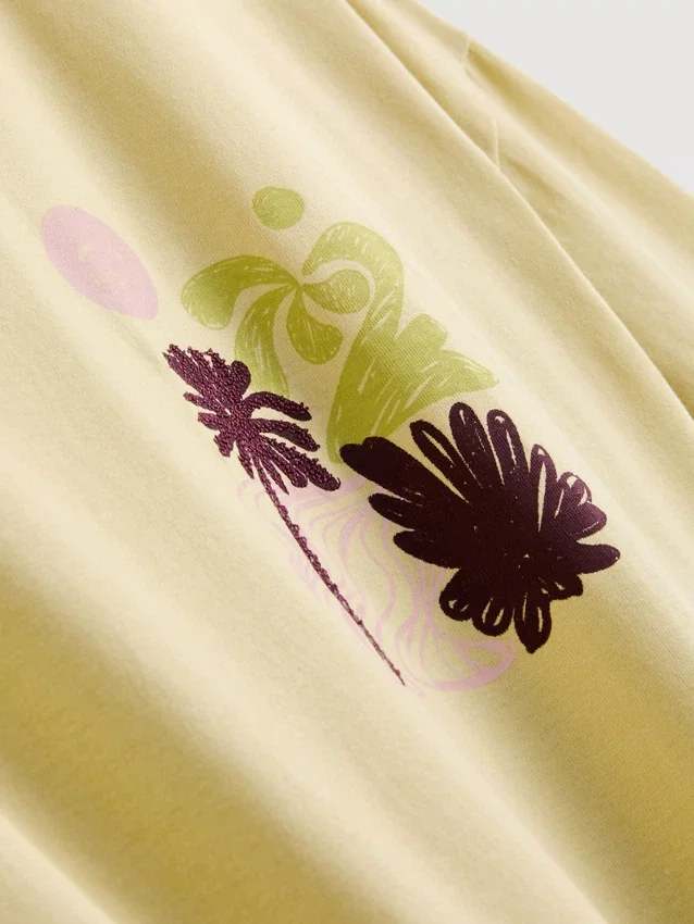 Oversized grafisk boyfriend-T-shirt i bomuld