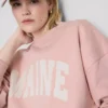 Oversized Maine-sweatshirt med højt bomuldsindhold