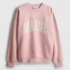 Oversized Maine-sweatshirt med højt bomuldsindhold