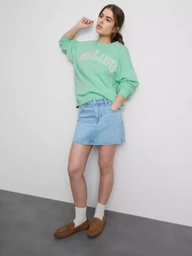 Oversized Malibu-sweatshirt med højt bomuldsindhold