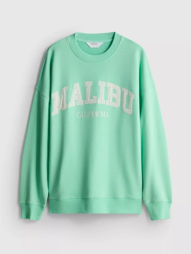 Oversized Malibu-sweatshirt med højt bomuldsindhold