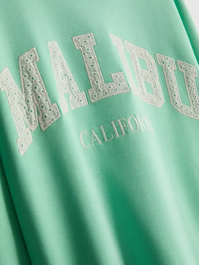 Oversized Malibu-sweatshirt med højt bomuldsindhold