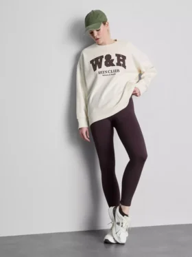 Oversized sweatshirt i bomuldsrig aktivt løbeklub-design