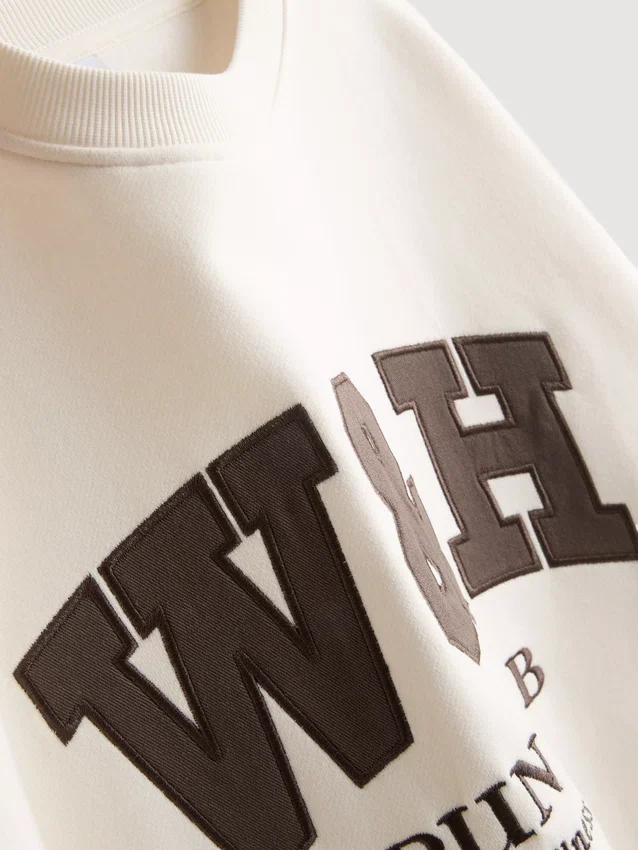 Oversized sweatshirt i bomuldsrig aktivt løbeklub-design