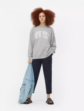 Oversized sweatshirt med grafisk print fra New York