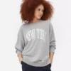 Oversized sweatshirt med grafisk print fra New York