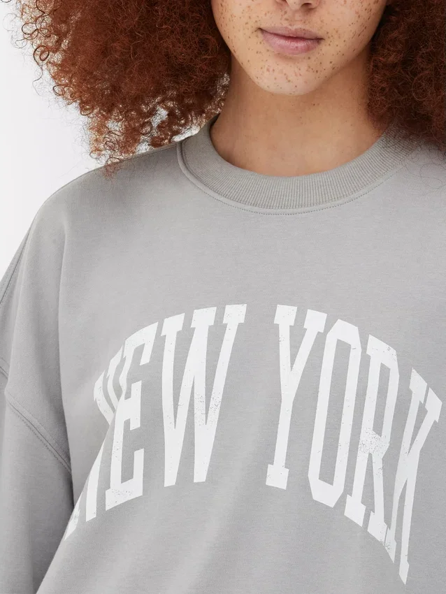 Oversized sweatshirt med grafisk print fra New York