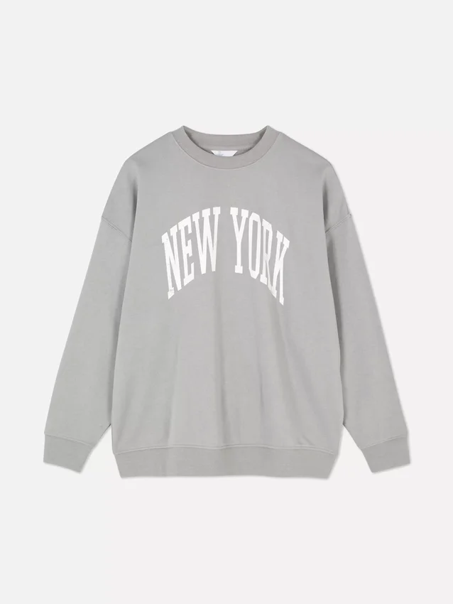 Oversized sweatshirt med grafisk print fra New York