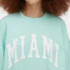 Oversized sweatshirt med »Miami«-skrift