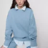 Oversized sweatshirt med sænkede skuldre