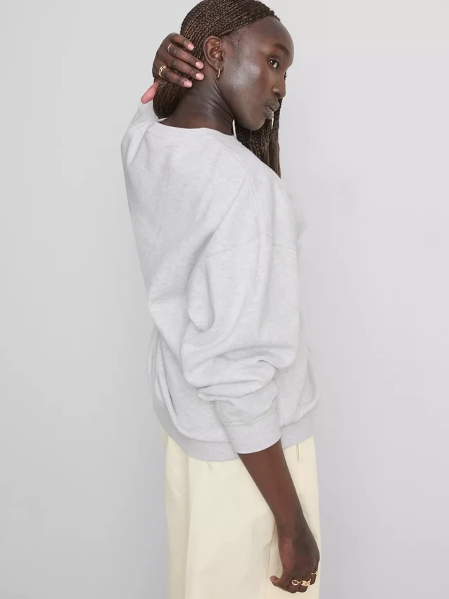 Oversized sweatshirt med små blomsterprint (98)