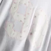 Oversized sweatshirt med små blomsterprint (98)