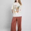 Oversized T-shirt i bomuld i gammeldags stil