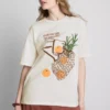 Oversized T-shirt i bomuld i gammeldags stil