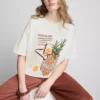 Oversized T-shirt i bomuld i gammeldags stil