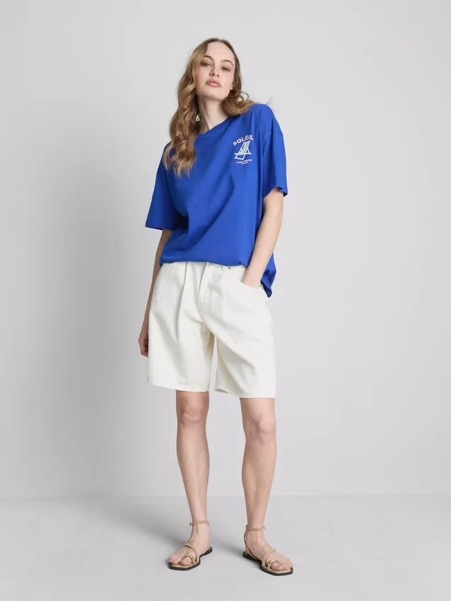 Oversized T-shirt med Soleil-print