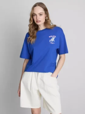 Oversized T-shirt med Soleil-print