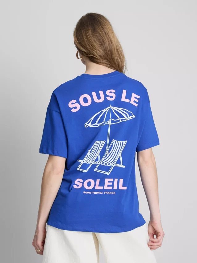 Oversized T-shirt med Soleil-print