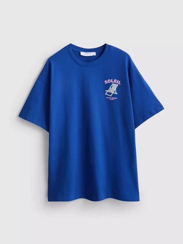 Oversized T-shirt med Soleil-print