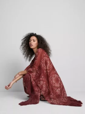 Paisley-kappe med frynser