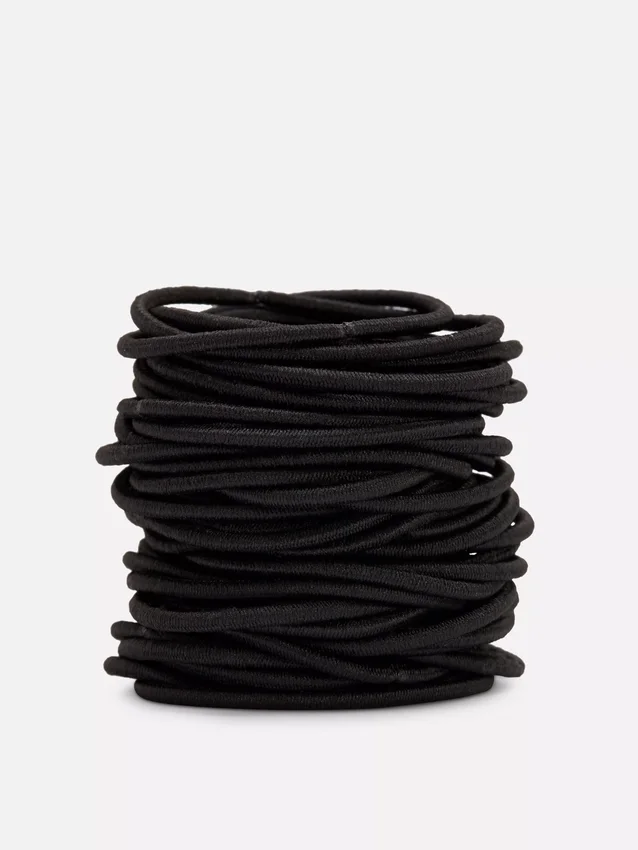 Pakke med 60 tykke elastiske hårbånd