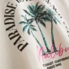 Paradise Beach-skjorte med grafisk print