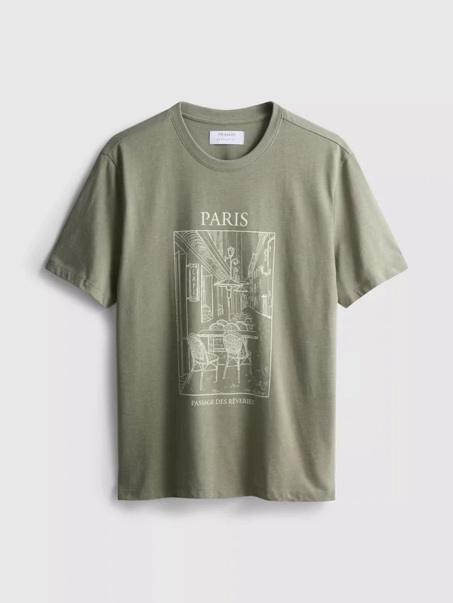 Paris-T-shirt med grafisk print