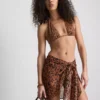 Paula Echevarría bikini-top med leopardmønster og halterneck