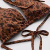 Paula Echevarría bikini-top med leopardmønster og halterneck